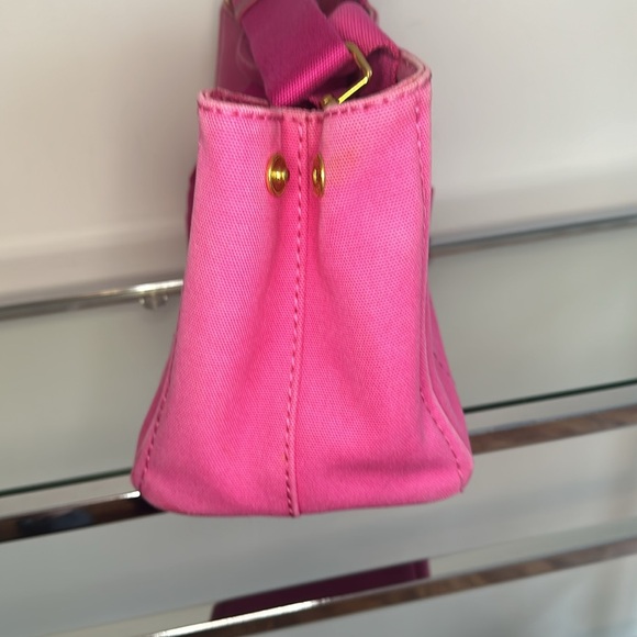 Pink Prada Canapa, Small, With Removable Strap and COA - Picture 4 of 14